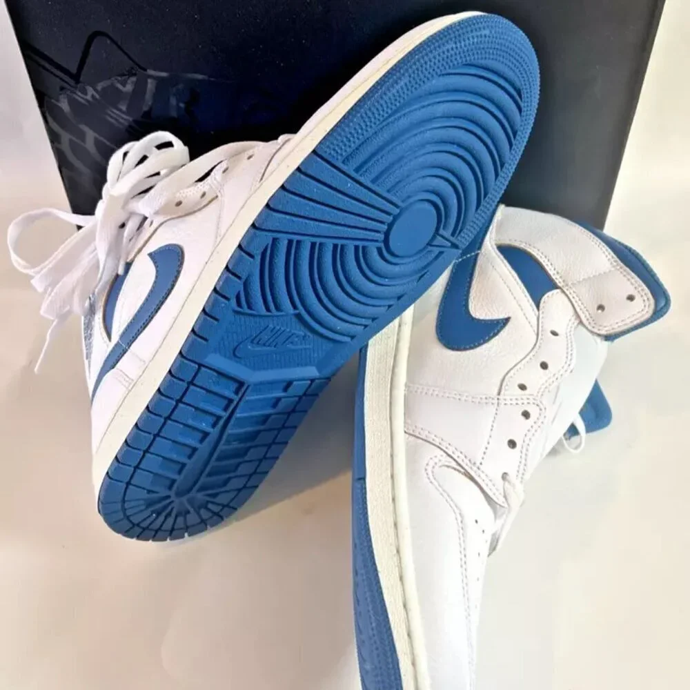 NEW Nike AIR JORDAN 1 MID SE White / Industrial Blue FN5215141 Men's US11